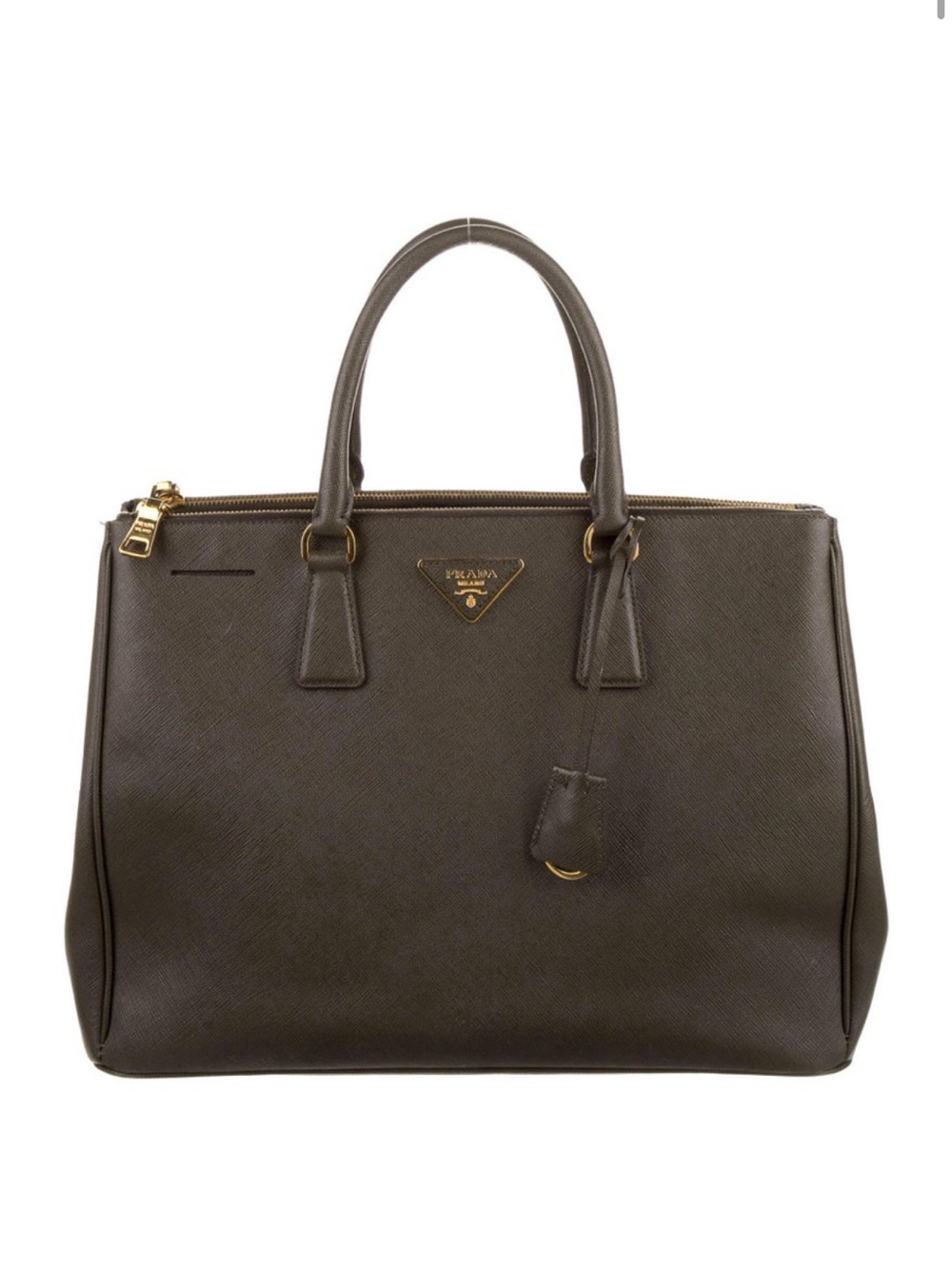 Prada Medium Saffiano Lux Galleria Double Zip Tote